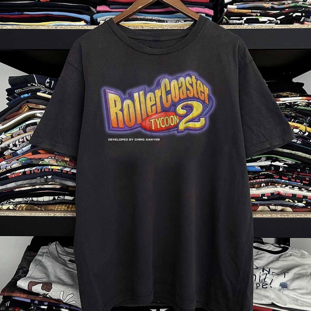 Rollercoaster Tycoon 2 Black T-Shirt